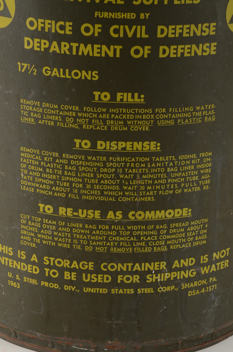 Vintage Civil Defense Ration Containers