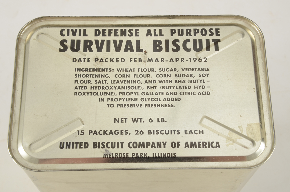Vintage Civil Defense Ration Containers