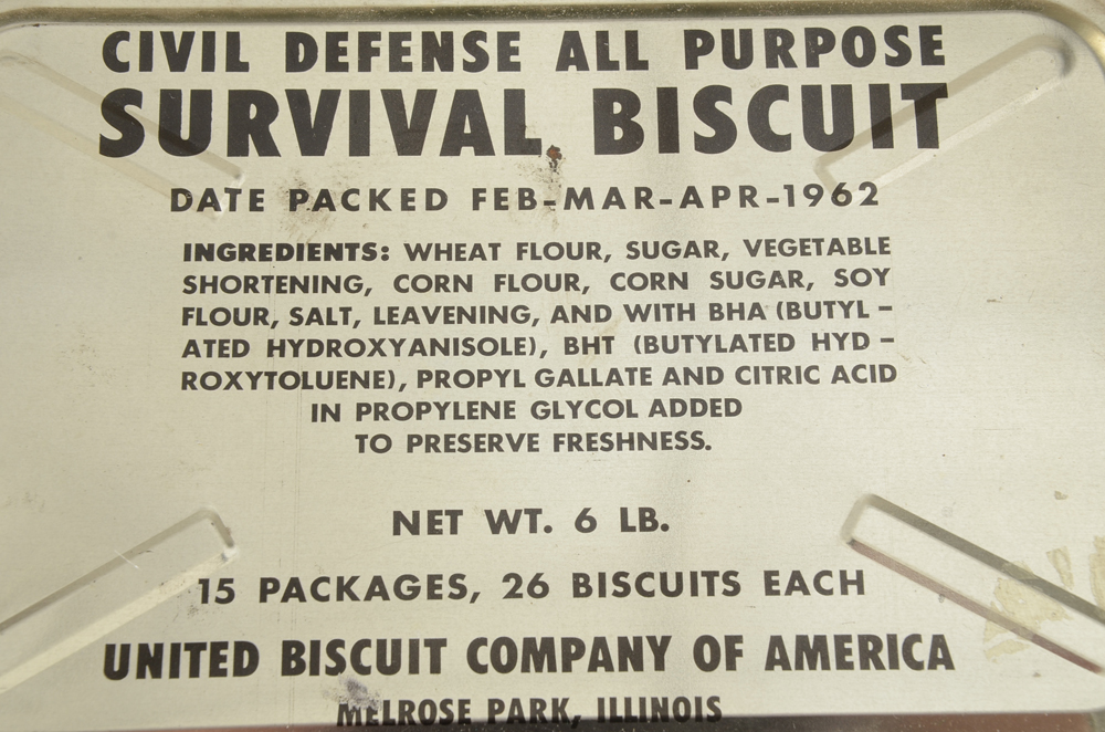 Vintage Civil Defense Ration Containers