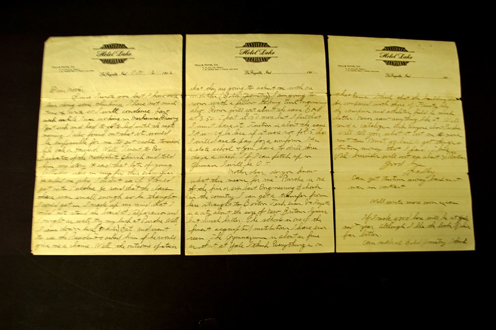 1912 Purdue University Student Letter
