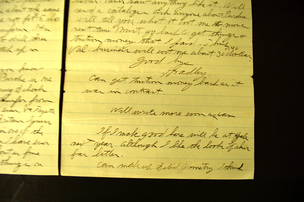 1912 Purdue University Student Letter