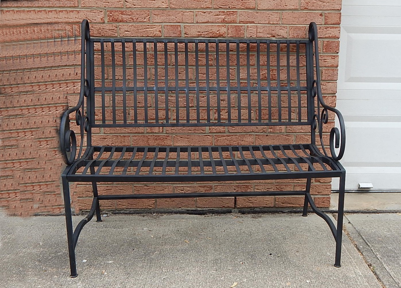 Black Metal Garden Bench