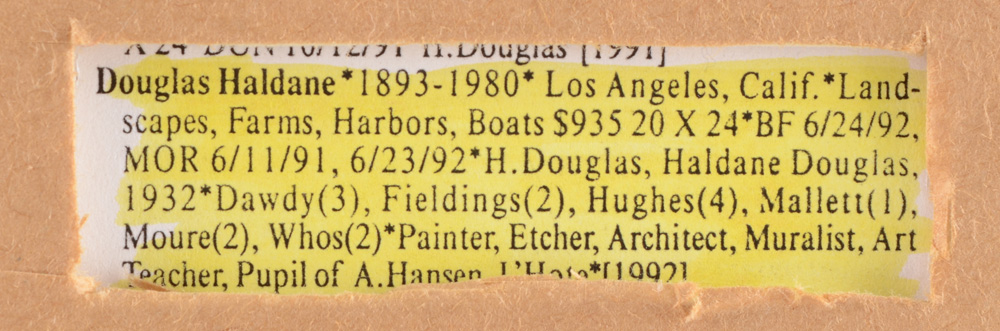 Original Oil on Board by Haldane Douglas