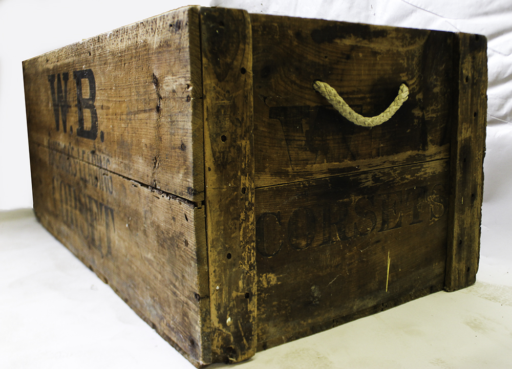 Antique W.B. Corset Wooden Crate