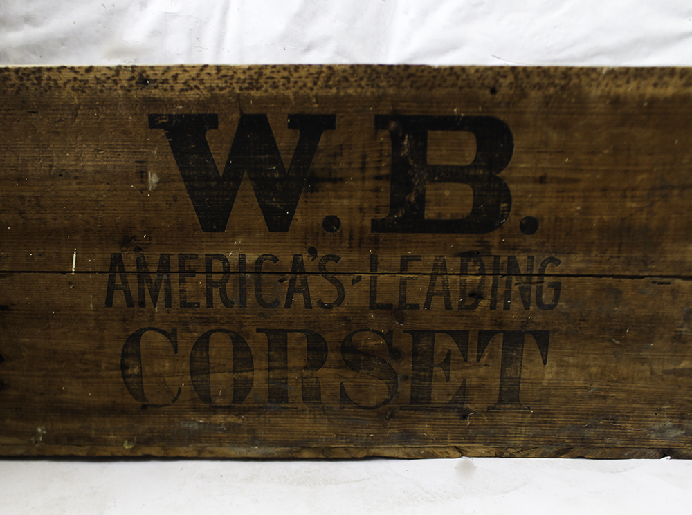 Antique W.B. Corset Wooden Crate