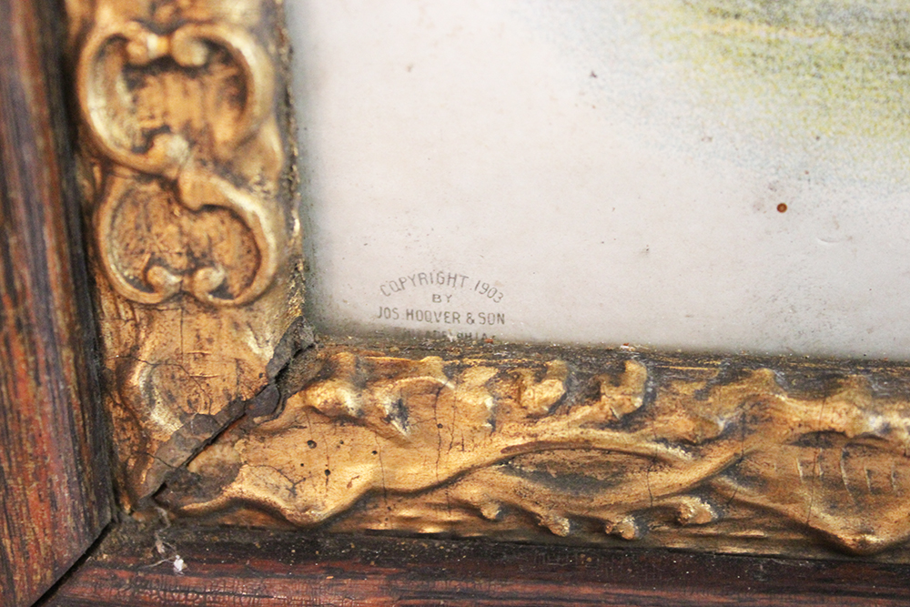 "In Old Virginia" Jos Hoover & Sons Antique Chromolithograph