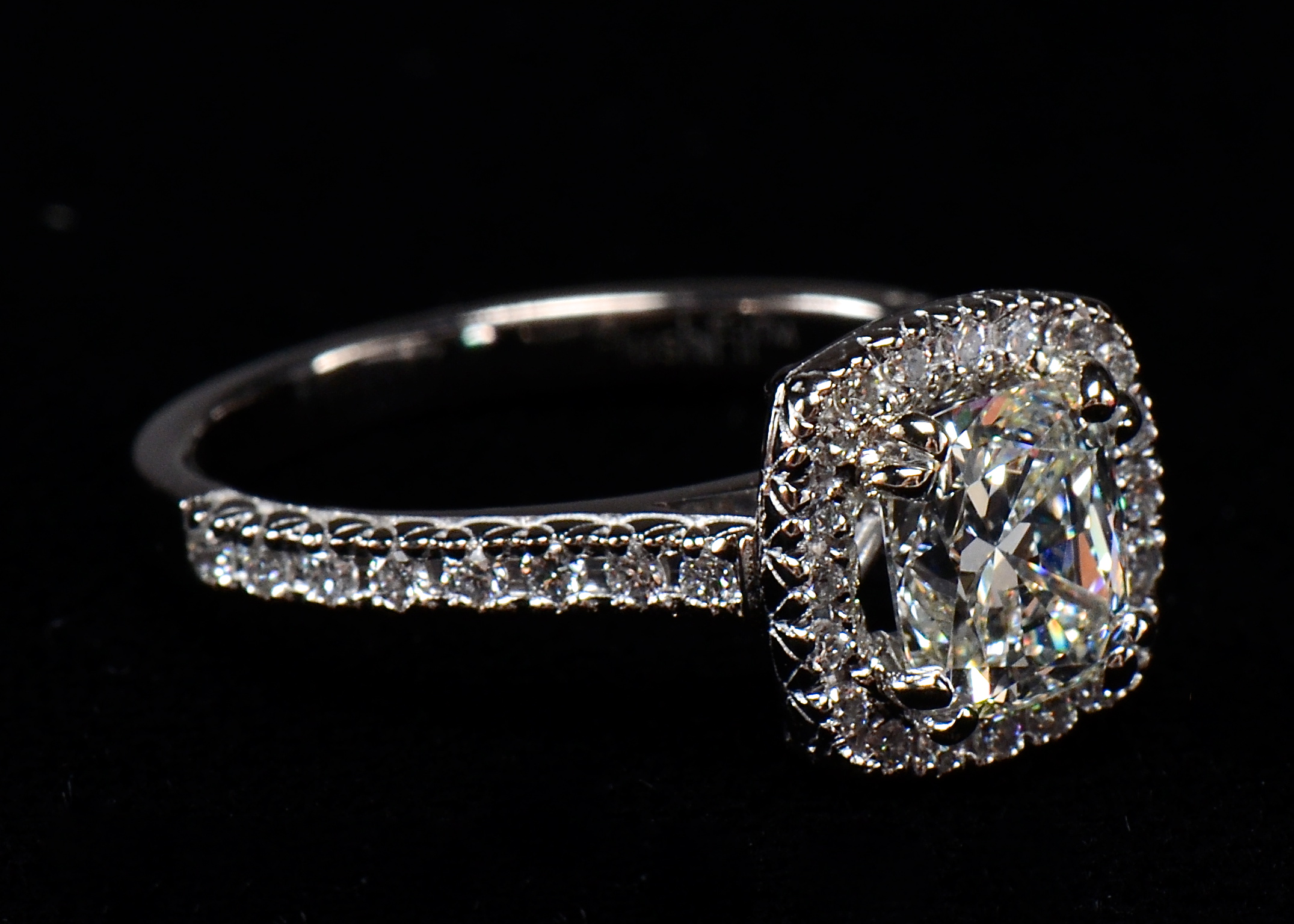 18K Diamond Halo Ring
