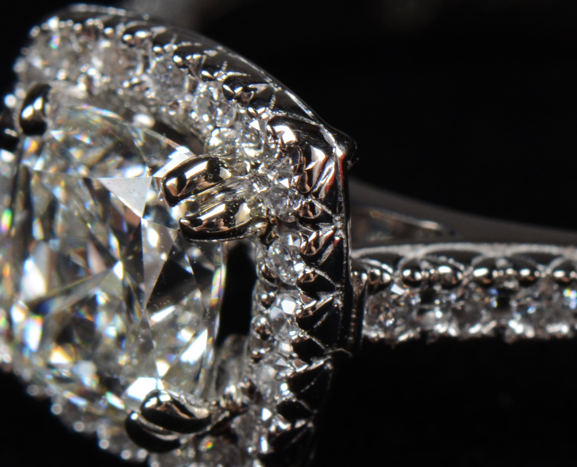 18K Diamond Halo Ring