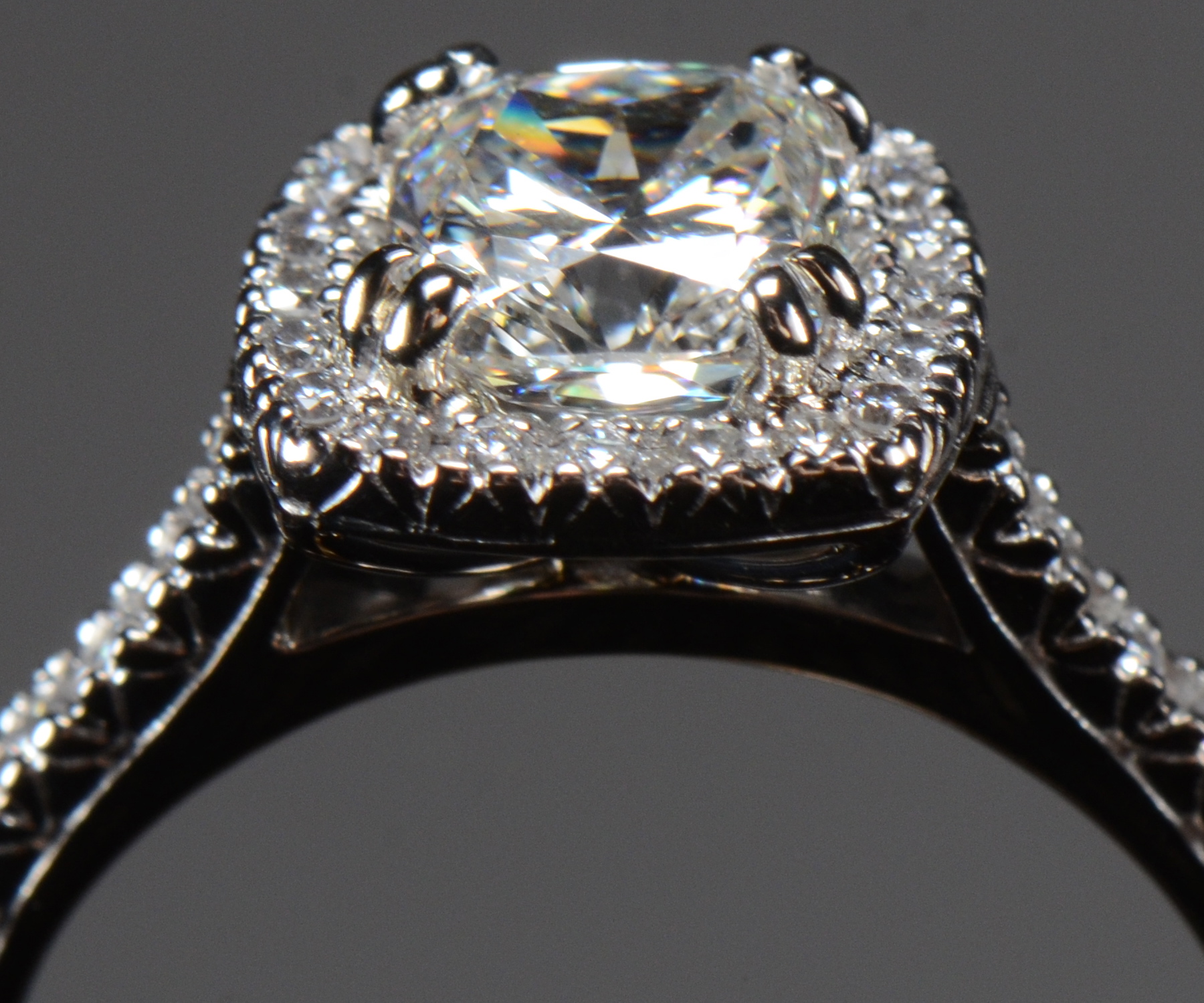 18K Diamond Halo Ring