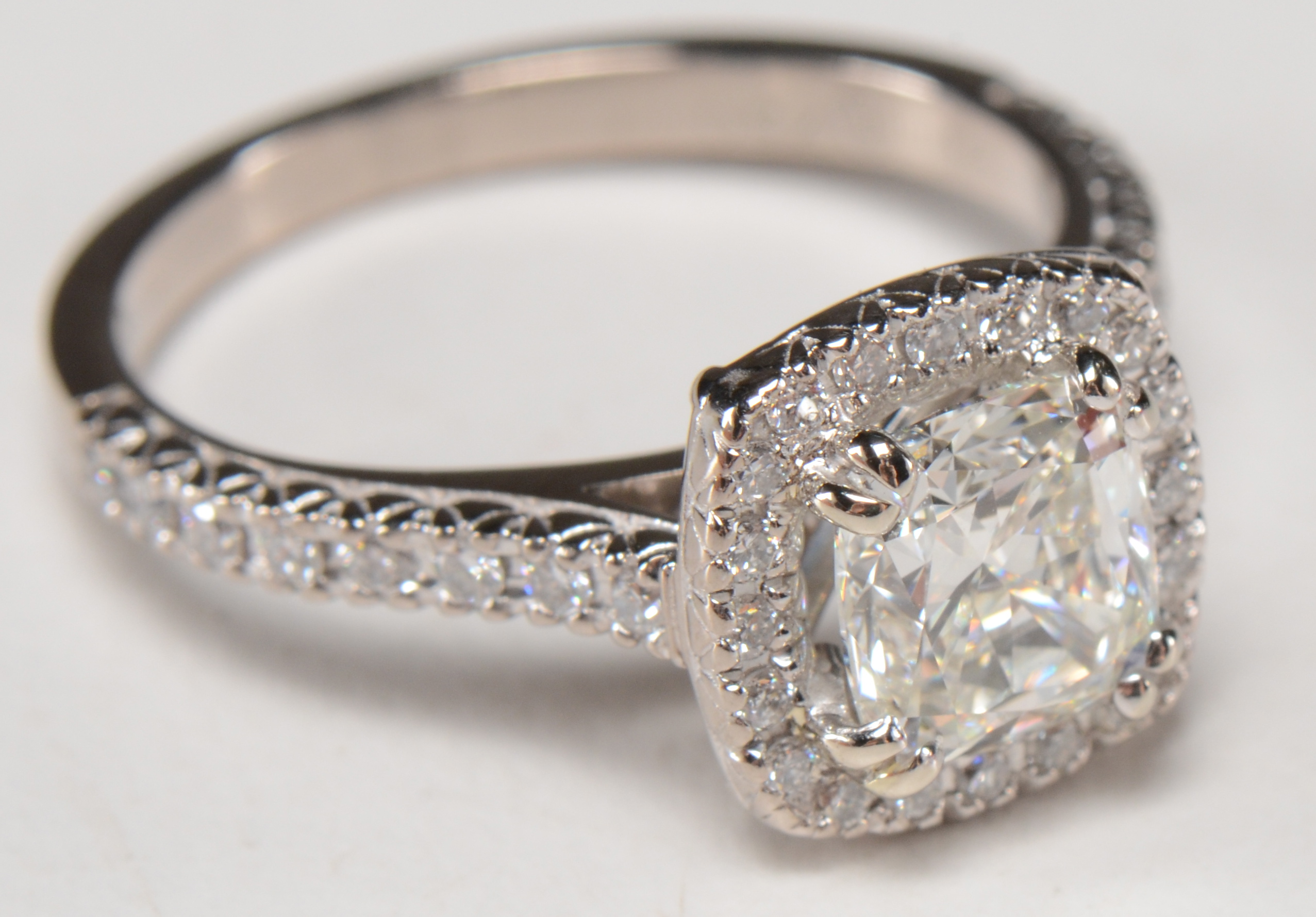 18K Diamond Halo Ring