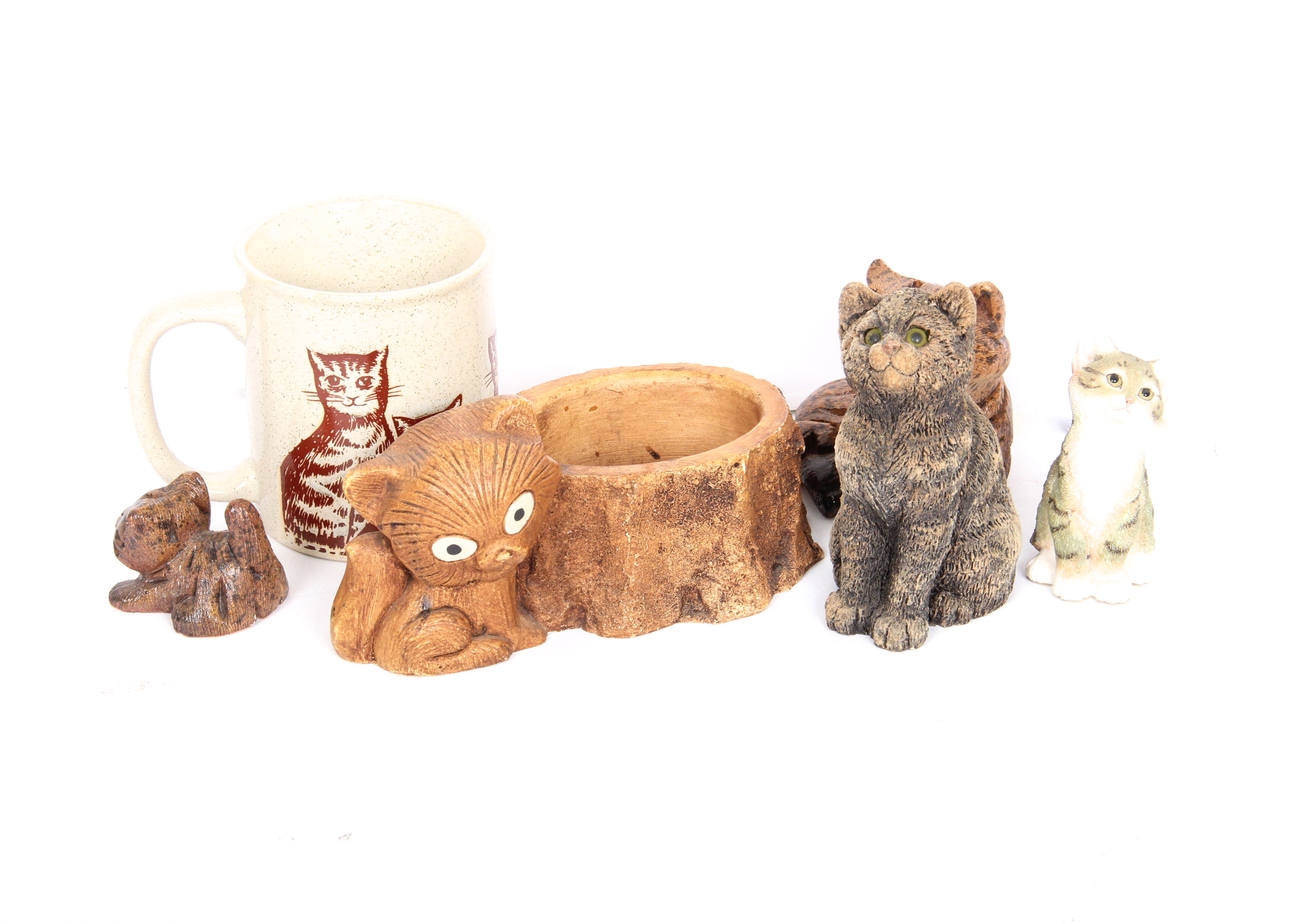 Cat Figurines and a Mug