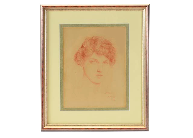 Donald Gordon Squier Original Conte Portrait