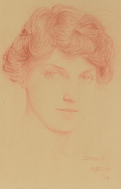 Donald Gordon Squier Original Conte Portrait