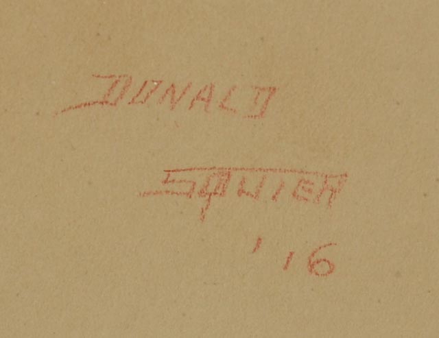 Donald Gordon Squier Original Conte Portrait