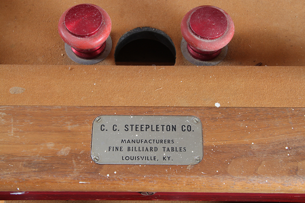 C.C. Steepleton Co. Billard Table