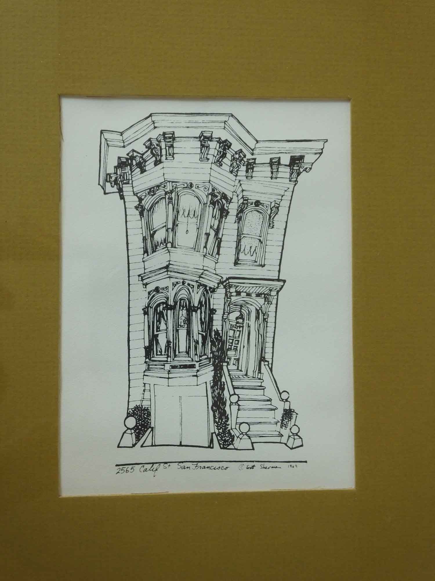 Two Pen and Ink Drawings of San Francisco