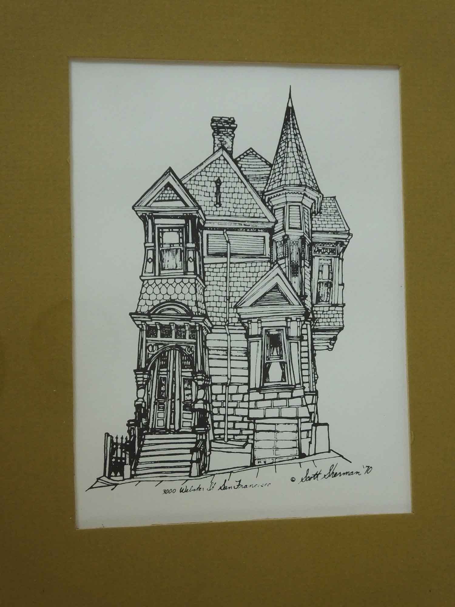 Two Pen and Ink Drawings of San Francisco