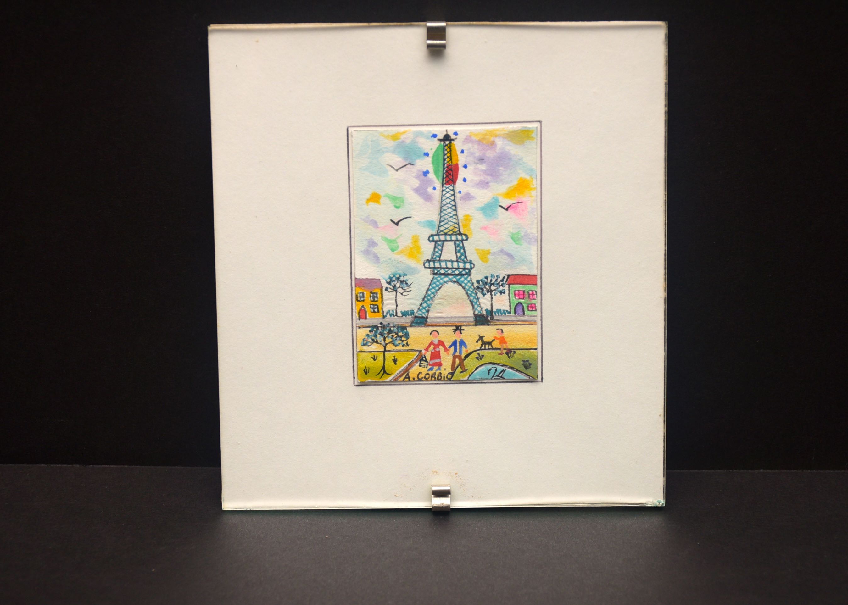 Alain Corbic Original Watercolor - Eiffel Tower