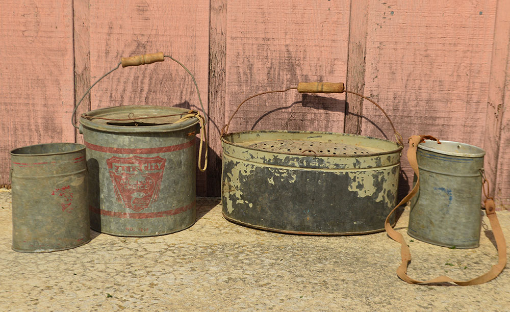 Collection of Vintage Minnow Buckets