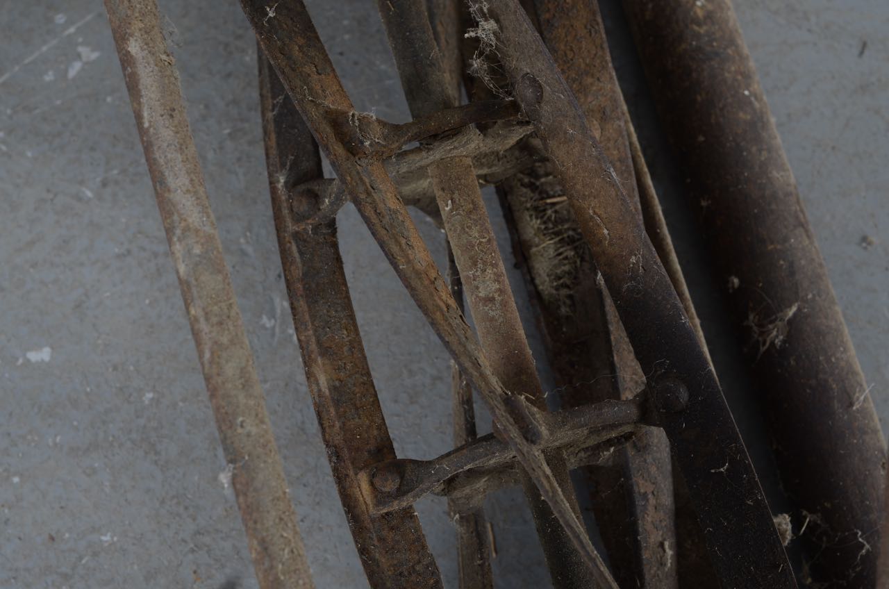 Antique Winston Wooden Reel Push Mower