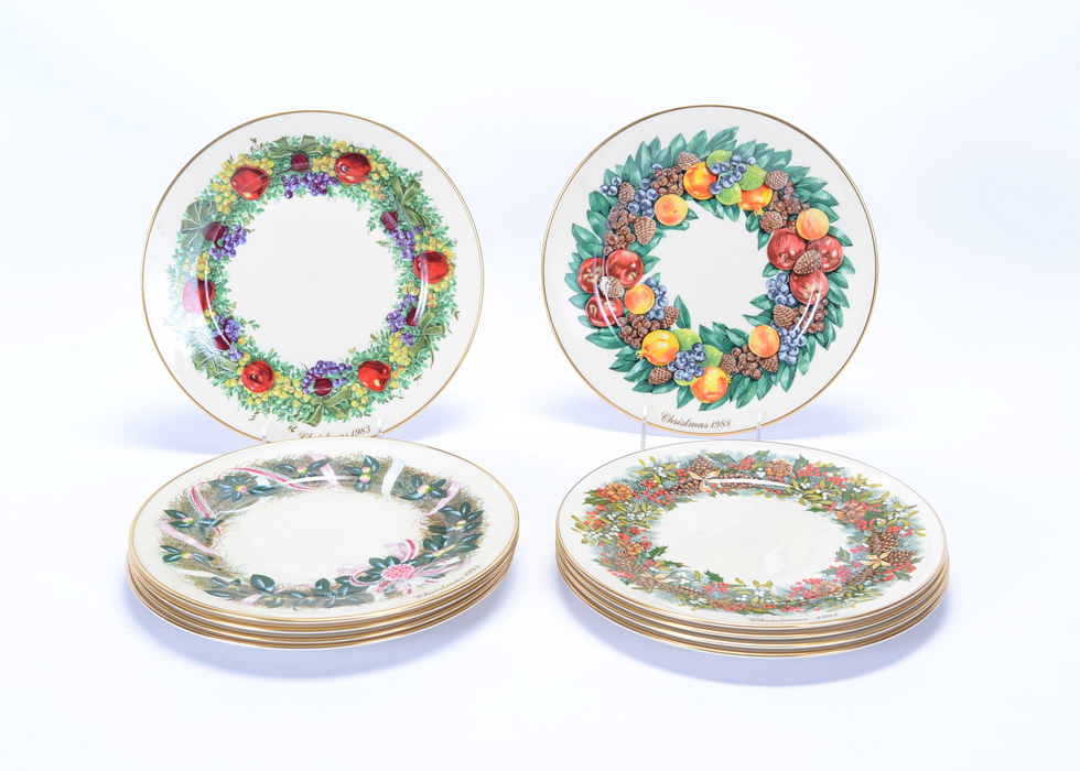Ten Lenox Collectible Christmas Plates