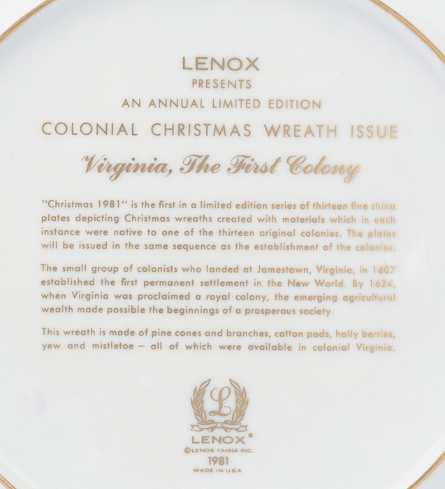 Ten Lenox Collectible Christmas Plates