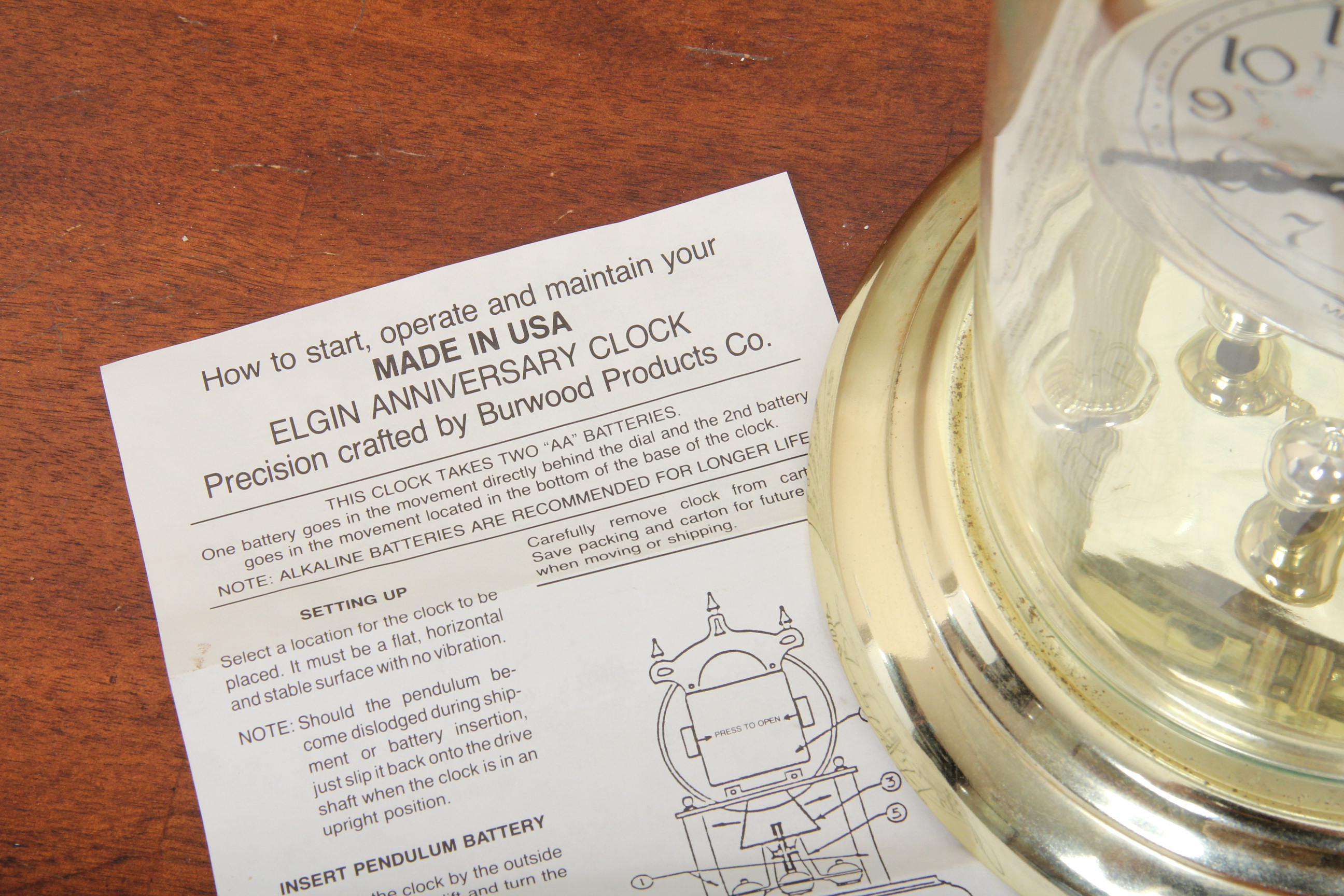 Elgin "American" Anniversary Clock