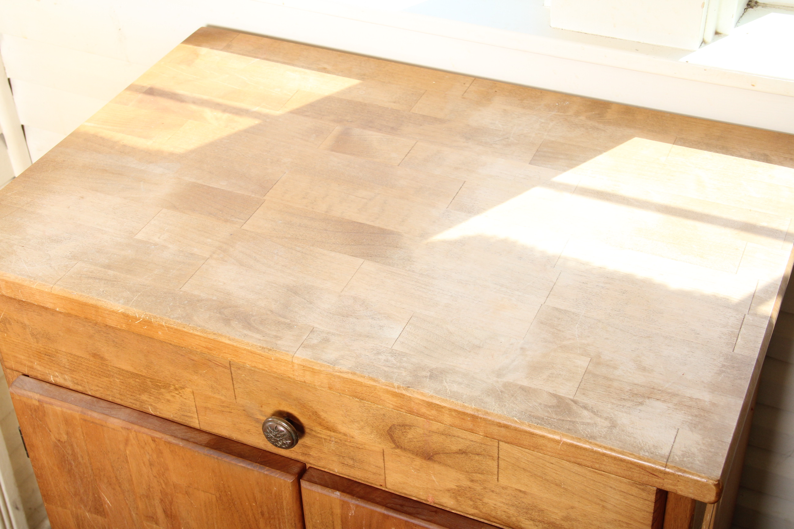 Butcher Block Storage Cabinet