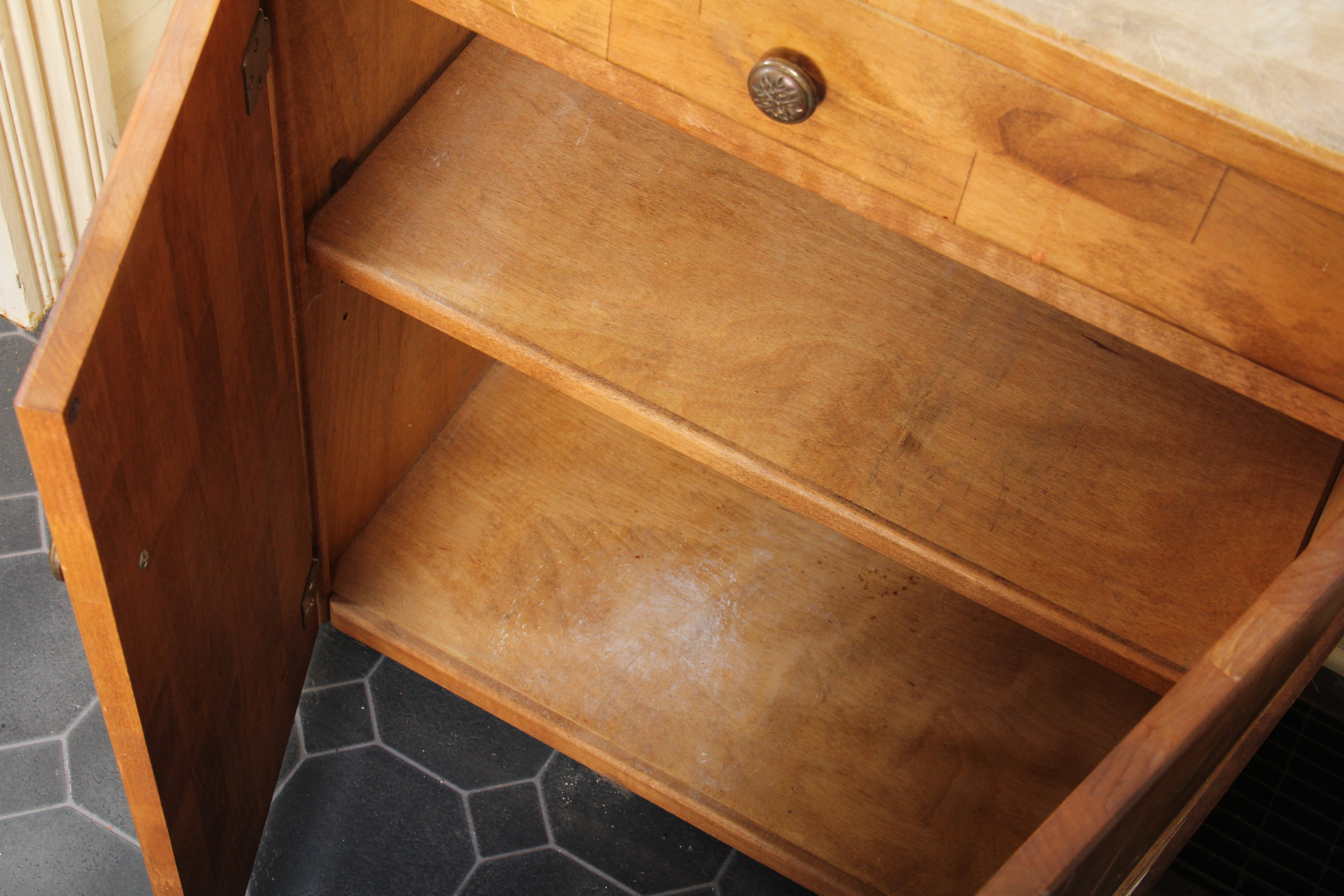 Butcher Block Storage Cabinet