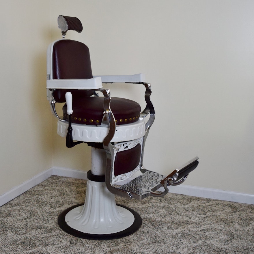 Antique Eugene Berninghaus "Hercules"  Barber Chair