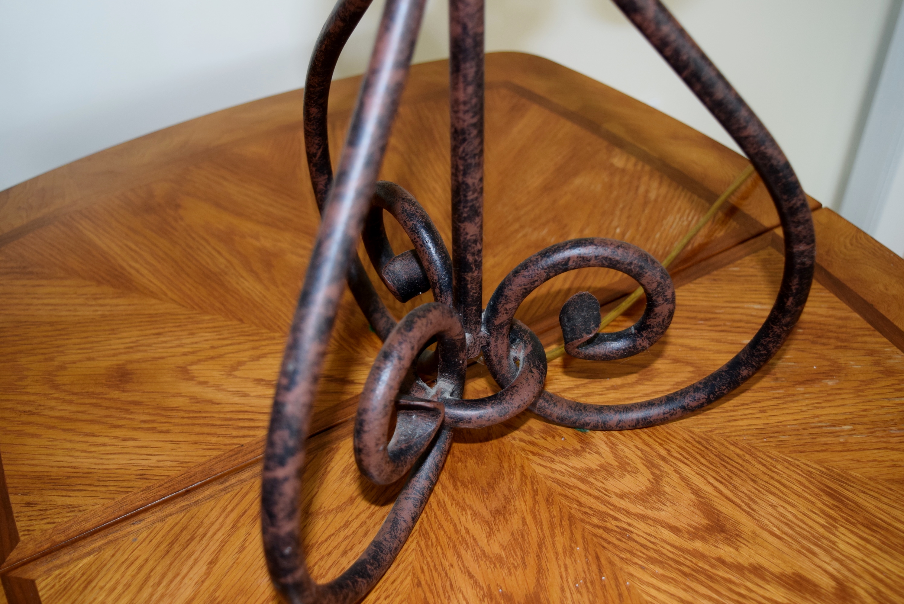 Scrolled Wrought Iron Table Lamp