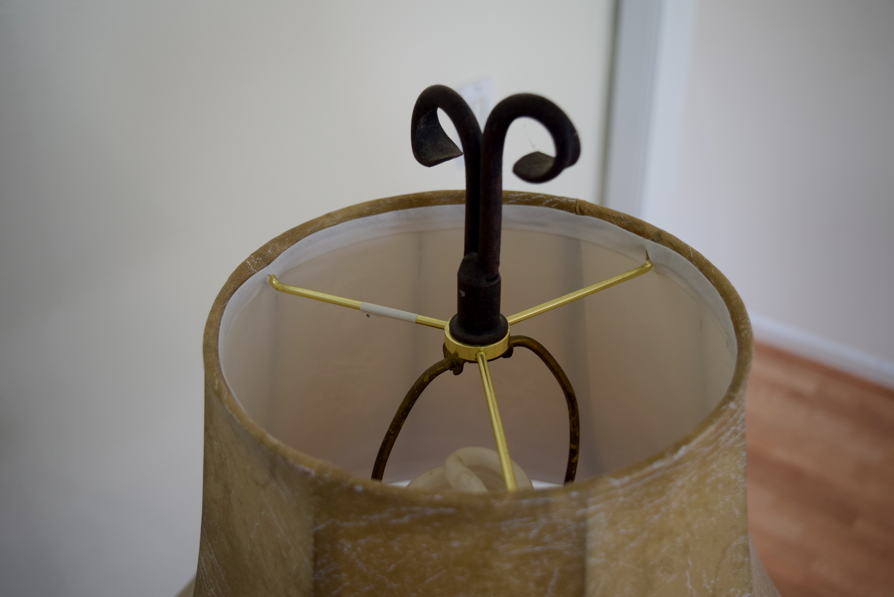 Scrolled Wrought Iron Table Lamp