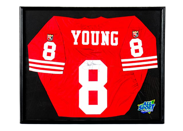 Steve Young Signed 49ers Football Jersey