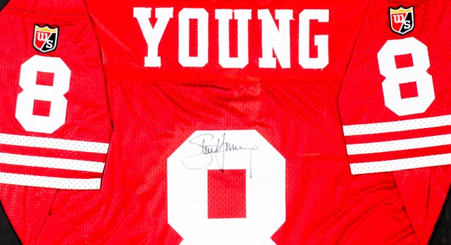 Steve Young Signed 49ers Football Jersey