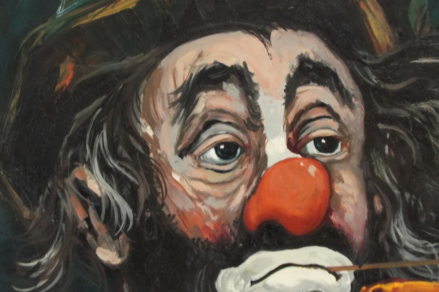 Original Louis Spiegel Clown Painting