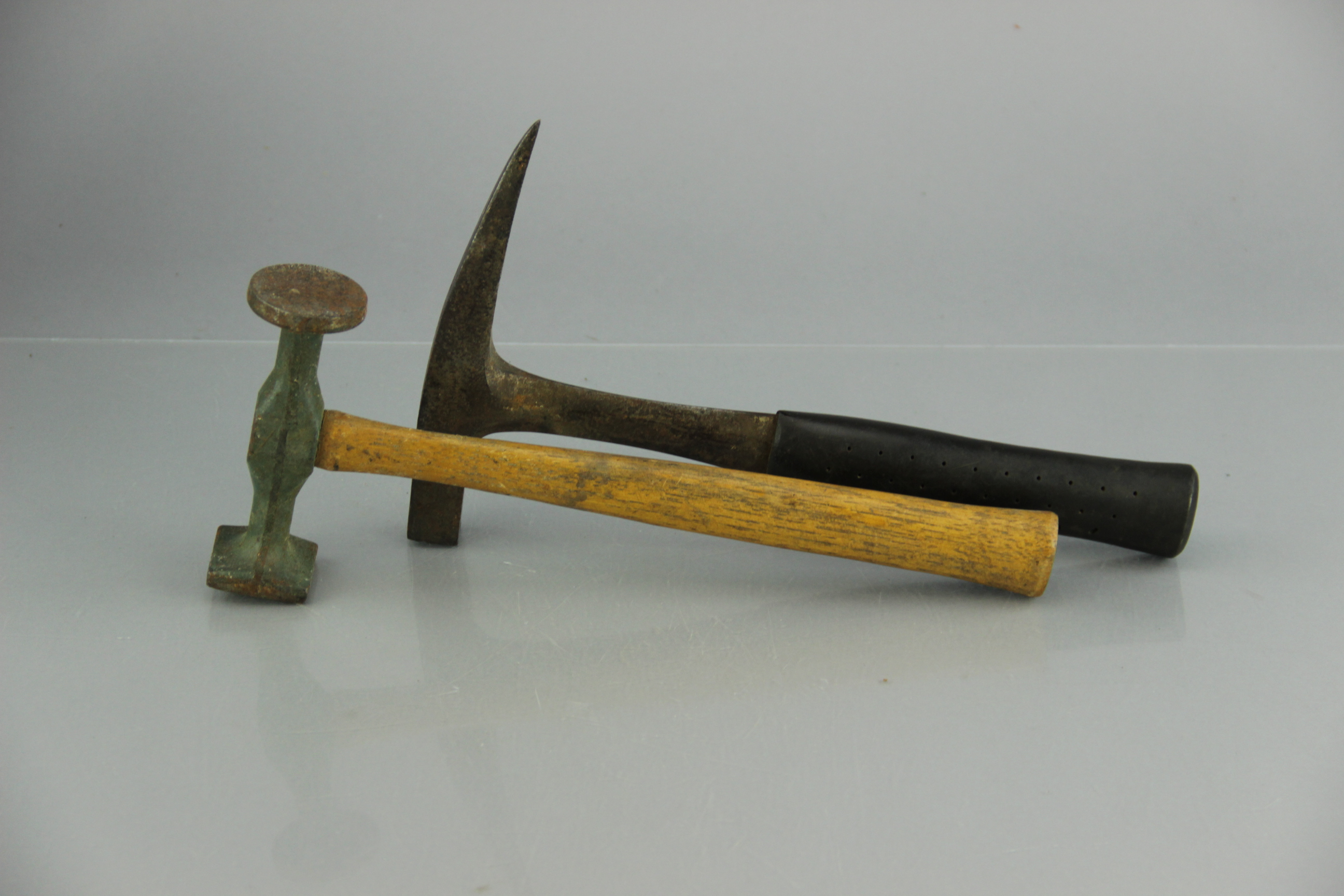 Assortment of Vintage Hammers and Toolbox