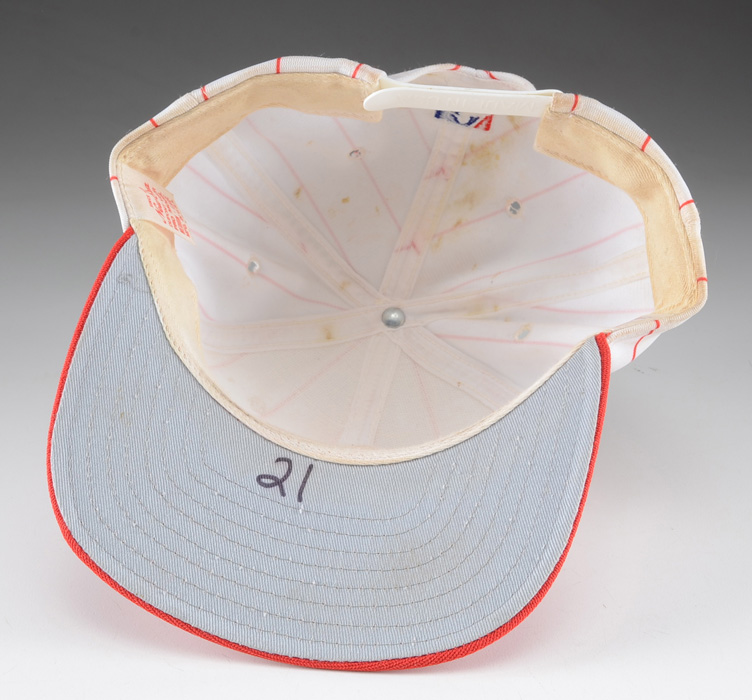 Deion Sanders 1990s Cincinnati Reds Game Used Hat