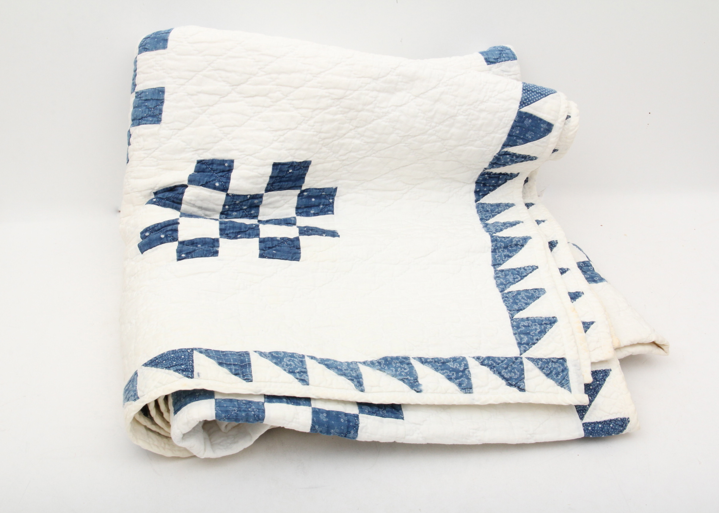 Vintage Blue and White Quilt