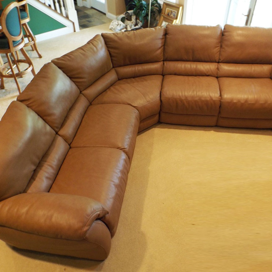 Modern Sectional Sofa with Pair of Reclining Chairs