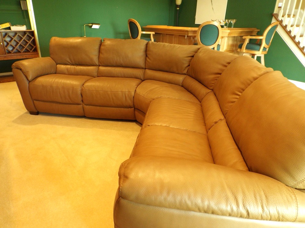 Modern Sectional Sofa with Pair of Reclining Chairs