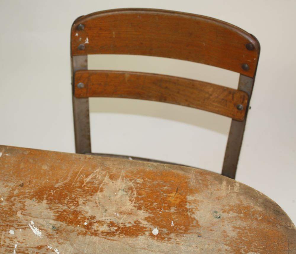 Pair of Vintage School Desks