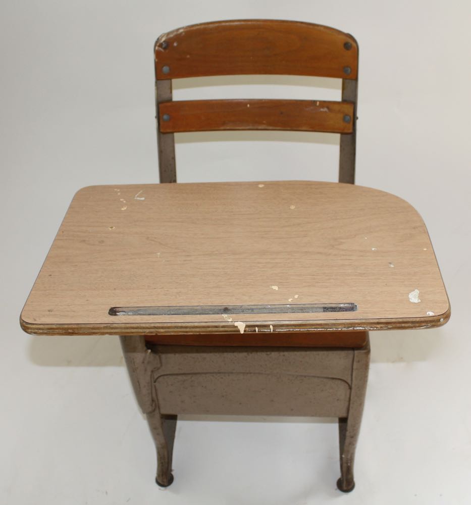 Pair of Vintage School Desks