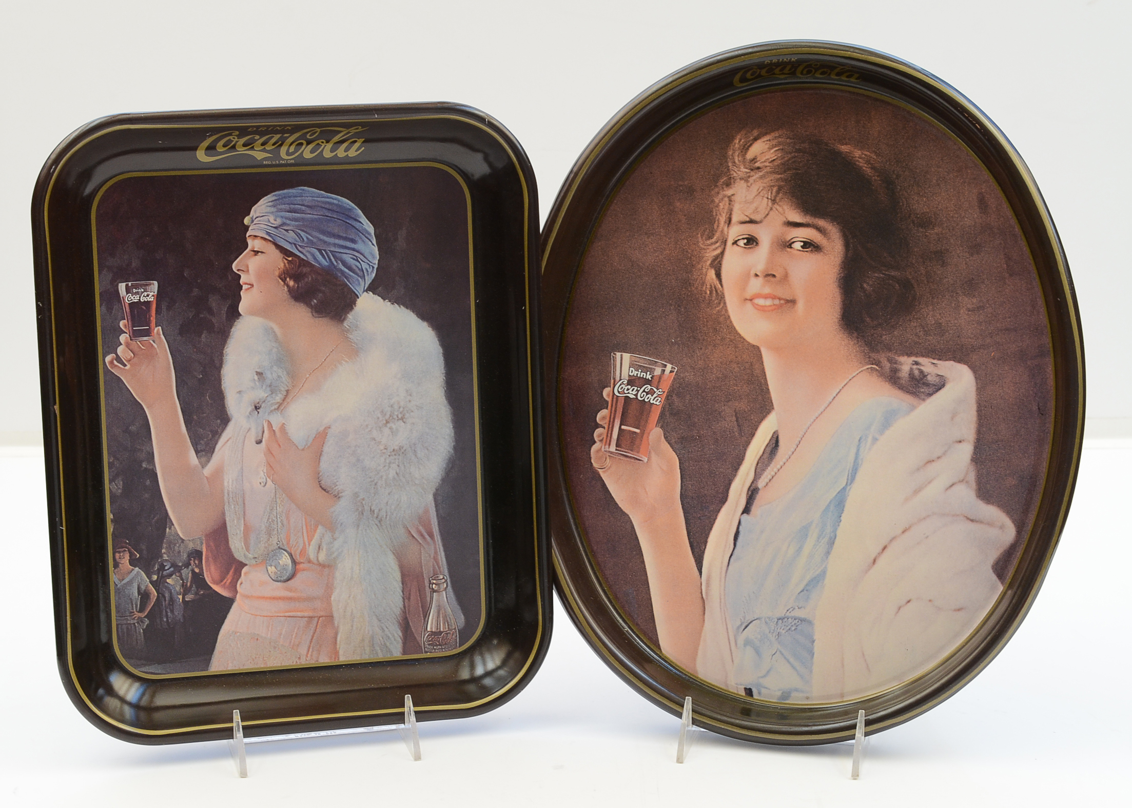 Vintage Coca Cola Trays, Soda Bottles and Norman Rockwell Mugs