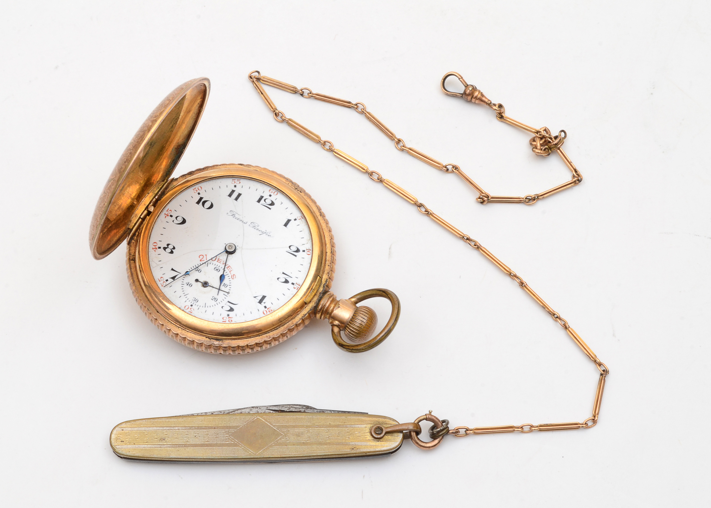 Trans Atlantic Pocket Watch and Fob