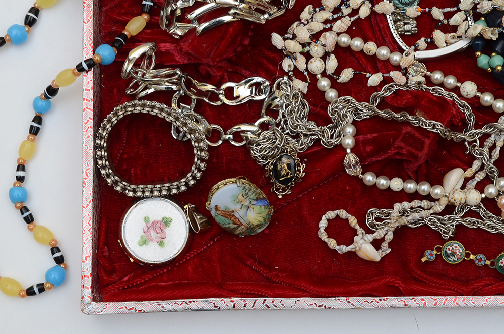 Vintage Jewelry and Box