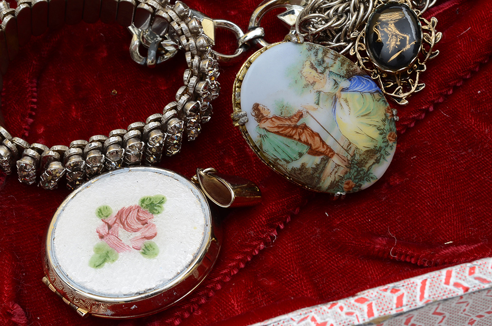 Vintage Jewelry and Box