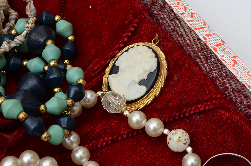 Vintage Jewelry and Box