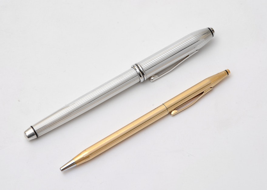 Cross 925 Sterling and 18K Gold Filled Ballpoint Pens