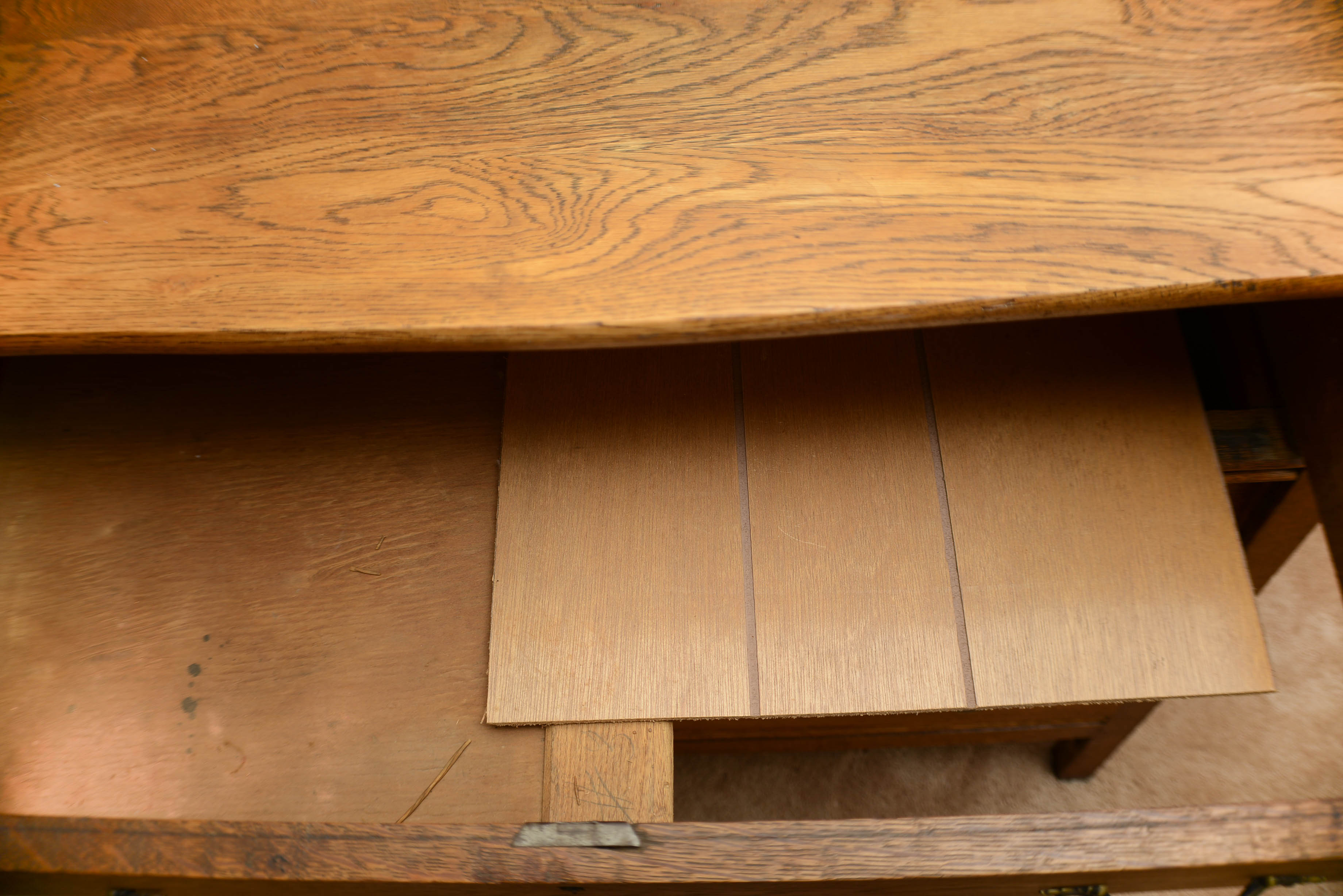 Vintage Oak Washstand and Mirror