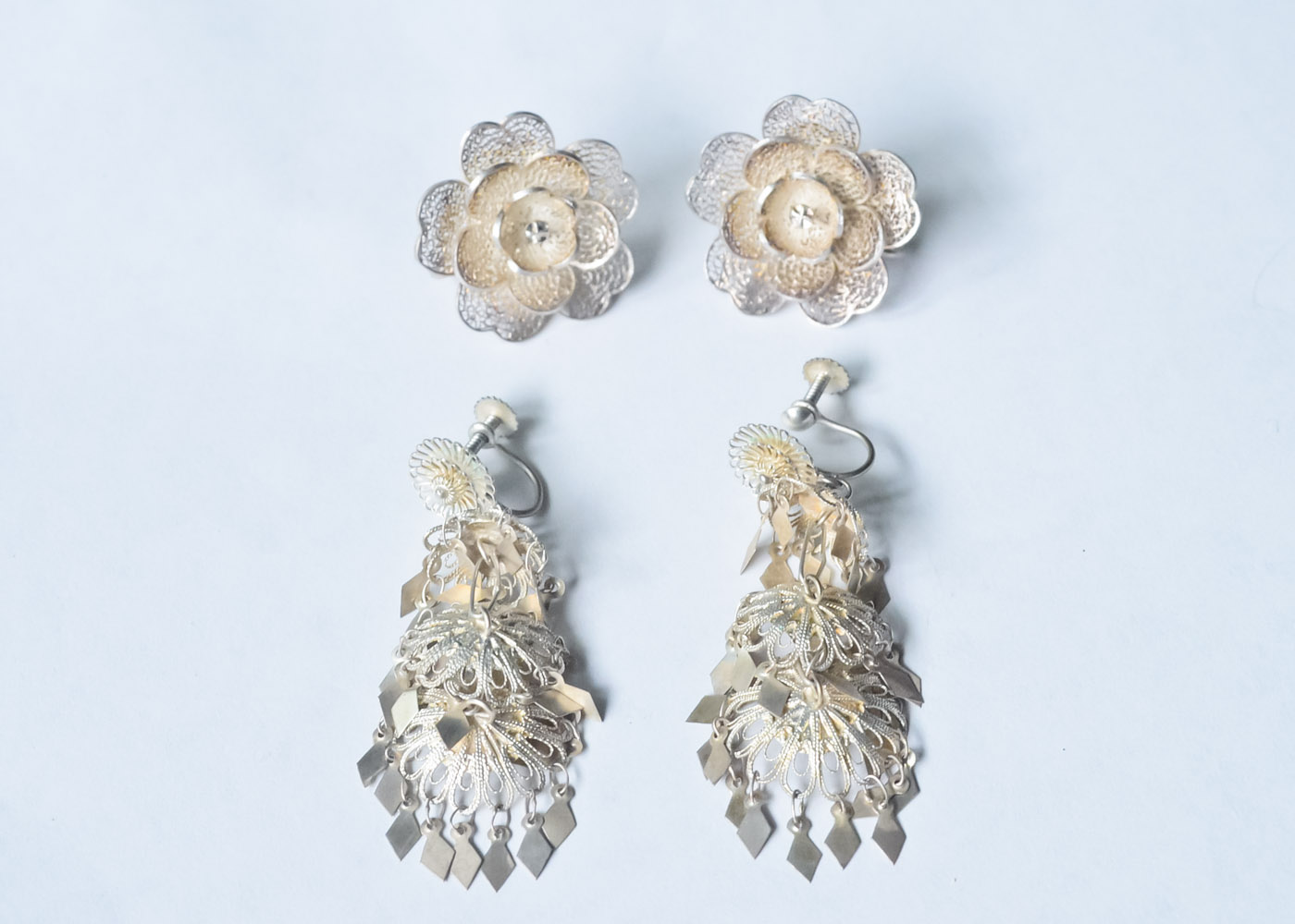 Vintage Sterling Silver Earrings